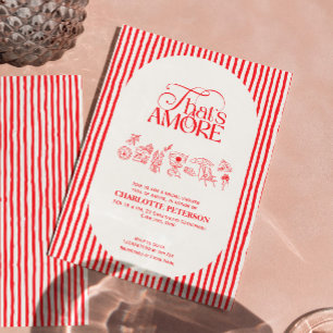 Faire-part de baby shower « That's Amore » à rayur