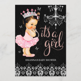 Faire-part de Baby Shower Tiara Princess C'est une