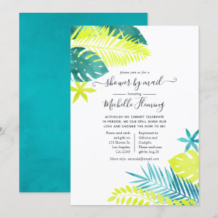 Faire-part de Baby Shower tropical par courrier av