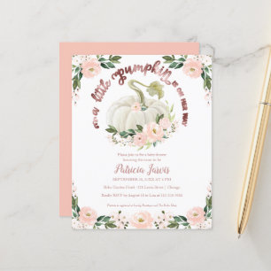 Faire-part de Baby Shower : un petit bébé citrouil