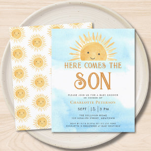 Faire-part de Baby Shower « Voici que vient le fil