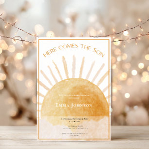 Faire-part de Baby Shower « Voici venir le fils »