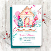 Faire-part de Baby Shower Winter Wonderland