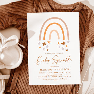 Faire-part de Baby Sprinkle Bohème Terracotta Arc-
