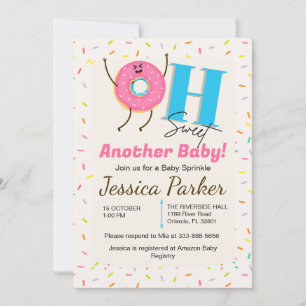 Faire-part de Baby Sprinkle   Carte à donut person