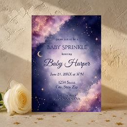 Faire-part de Baby Sprinkle Céleste | Aquarelle