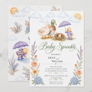 Faire-part de Baby Sprinkle pour un membre de la f