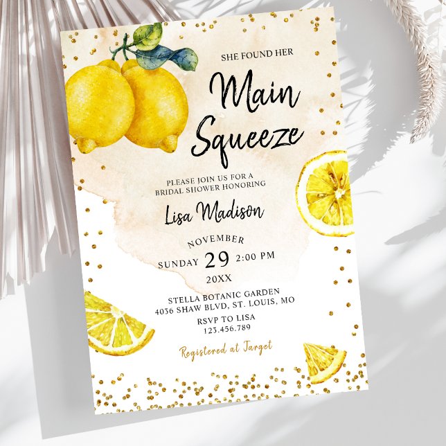 Faire-part de bains de mariage Lemon main squeeze (Créateur téléchargé)