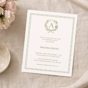 Faire-part de bapteme de mariage avec monogramme e