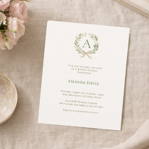 Faire-part de bapteme de mariage avec monogramme e