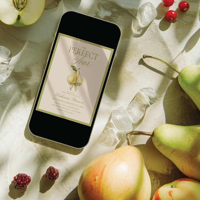 Faire-part de bapteme de mariage Perfect Pear (Créateur téléchargé)