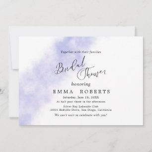 Faire-part de bapteme de mariage violet   Lavis à 