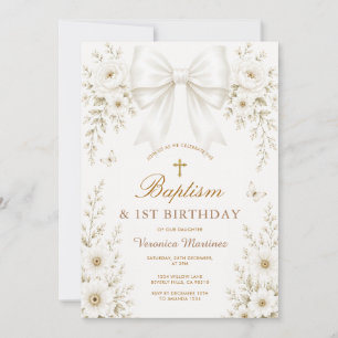 Faire-part de baptême et de premier anniversaire a