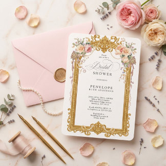 faire-part de bapteme floral victorien