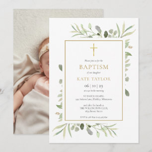 Faire-part de baptême ou de christening avec photo