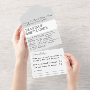Faire-part de baptême tout-en-un
