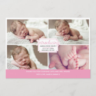 Faire-part de bébé/carte de remerciements