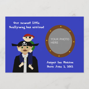 Faire-part de bébé de pirate