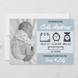 Faire-part de bébé de stat