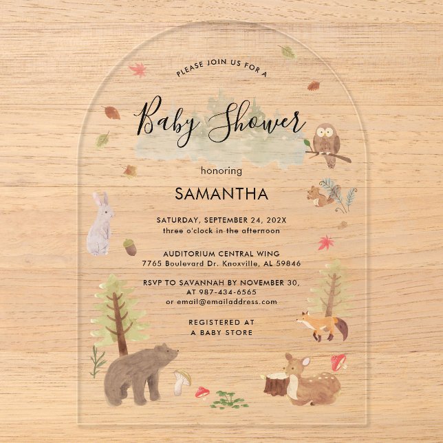 Faire-part de Bébé Fête de Fiançailles Animaux de  (Recto)