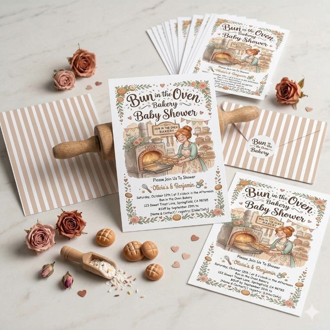 Faire-Part de Bébé Fours à Pain Bun in the Oven (Créateur téléchargé)