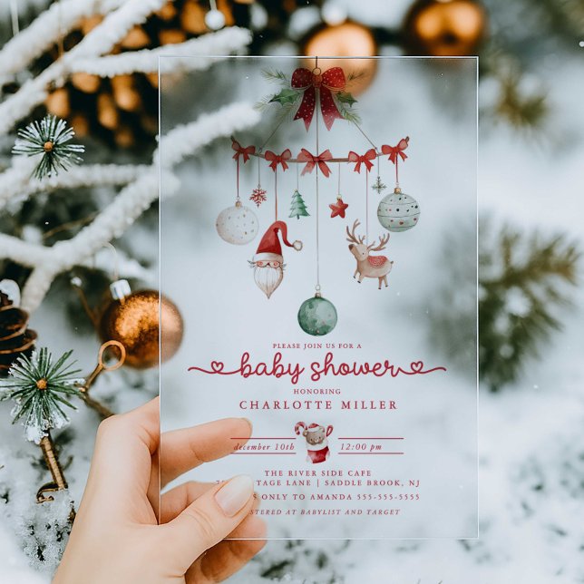 Faire-part de Bébé Noël en Acrylique (Créateur téléchargé)