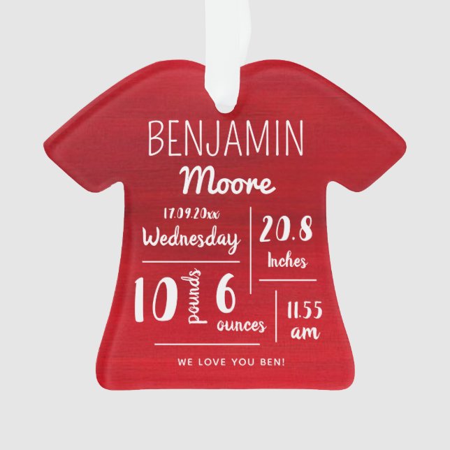 Faire-part de bébé personnalisées Noël (devant)