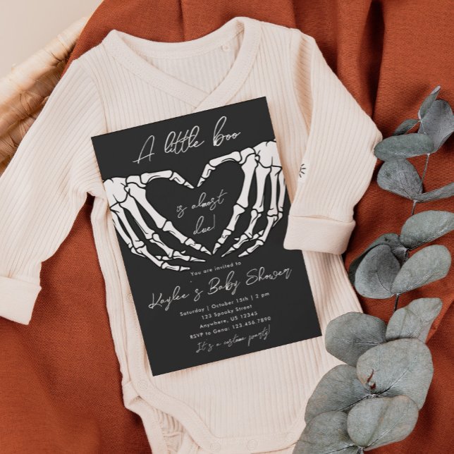 Faire-Part de Bébé Shower Little Boo Est Presque L (Créateur téléchargé)