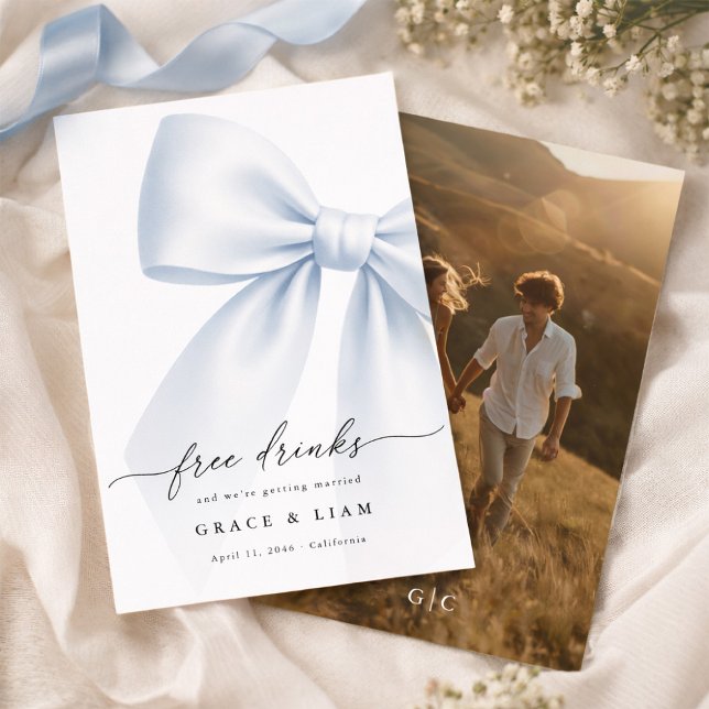 Faire-Part de Boissons Gratuites Mariage Écriture  (Créateur téléchargé)