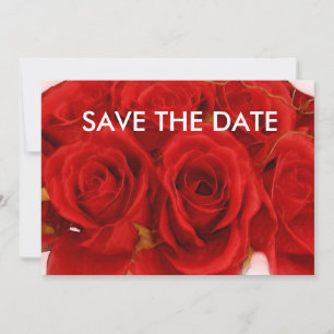 Faire-part de bouquet de roses rouges
