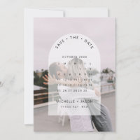 Faire-part de calendrier photo Arch Enregistrez la