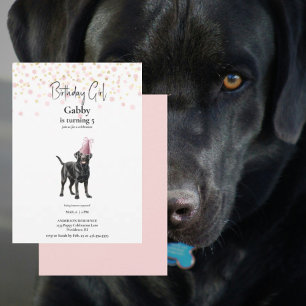 Faire-part de chien personnalisé à l'aquarelle ros