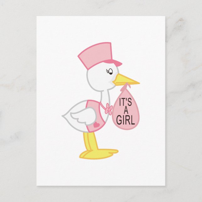 Faire-part de cigogne (Devant)