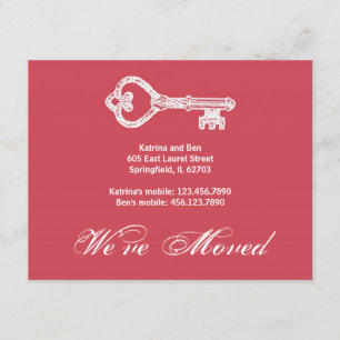 Faire-part de clé squelette vintage