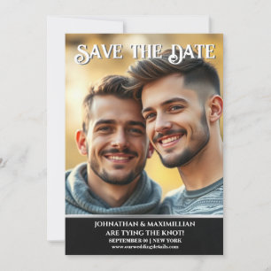 Faire-part de couple gay mariage enregistrer la da