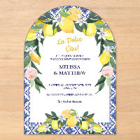 Faire-part de Couple Mariage Thème Carreaux Italie