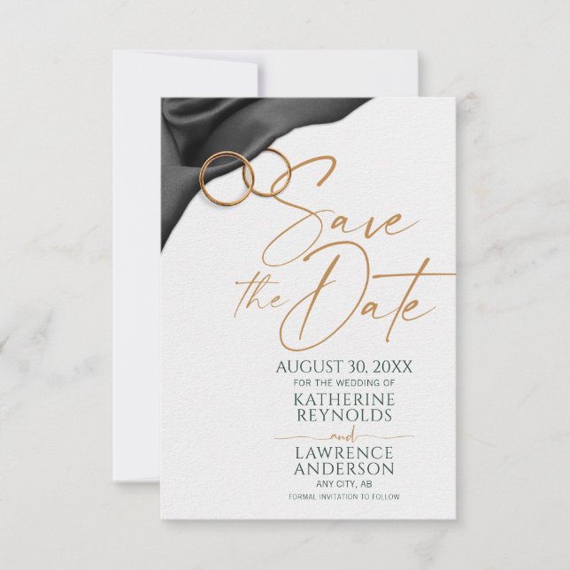 Faire-part de date à sauver Black Velvet (Devant)