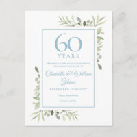 Faire-part de date anniversaire aquarelle florale
