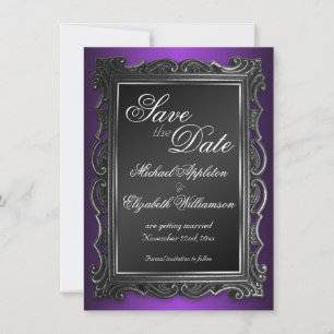 Faire-part de date de mariage à encadrement gothiq