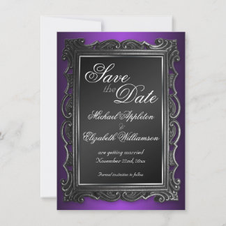 Faire-part de date de mariage à encadrement gothiq