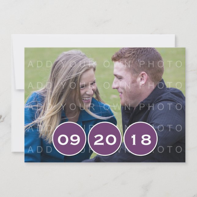 Faire-Part de Date de Mariage à Enregistrer avec C (Devant)