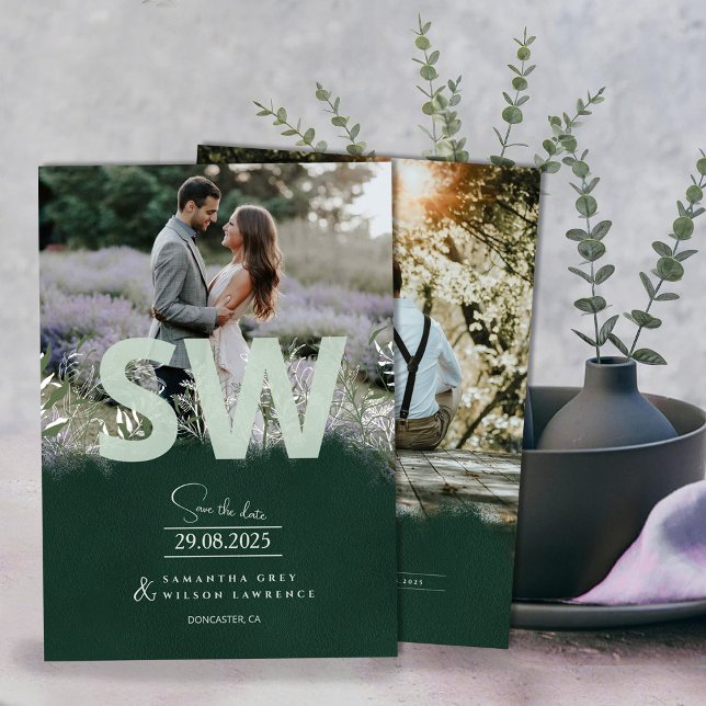 Faire-part de date de mariage à la botanique inspi (Créateur téléchargé)
