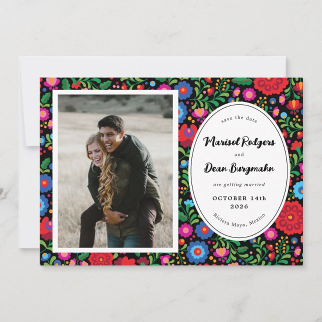 Faire-part de date de mariage à l'avance avec phot (Devant)