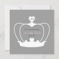 Faire-part de date de mariage à monogramme