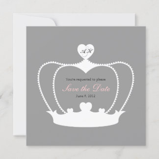 Faire-part de date de mariage à monogramme