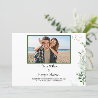 Faire-part de date de mariage à photo moderne avec