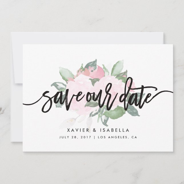 Faire-part de date de mariage | Annonce de sauvega (Devant)