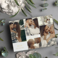 Faire-part de date de mariage avec initiales et ph
