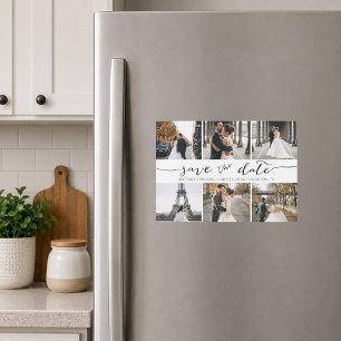 Faire-part de date de mariage en collage de photos