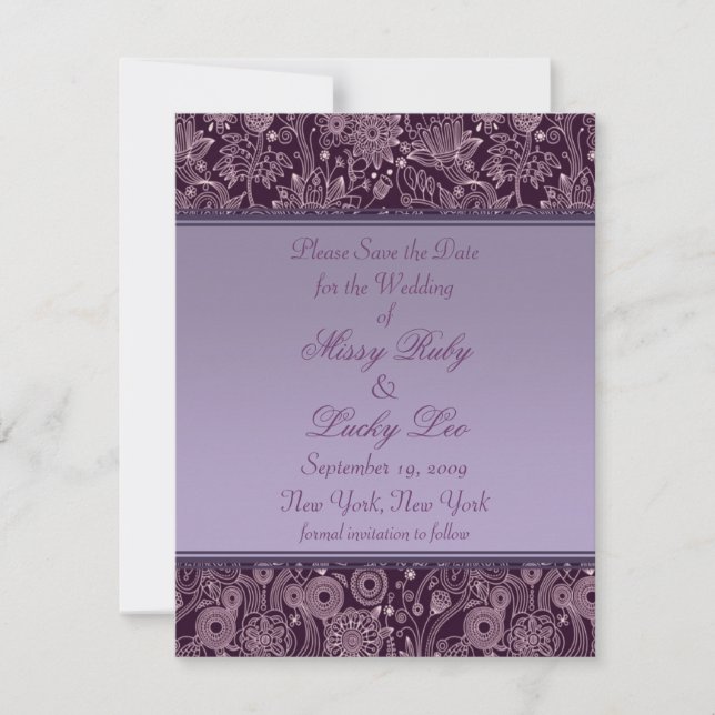 Faire-part de date de mariage Fleurs de Prunier 10 (Devant)